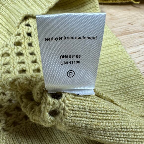 ATM Anthony Thomas Melillo NWT Ombre Open Stitch Cardigan Sweater Size S Yellow - Picture 8 of 10